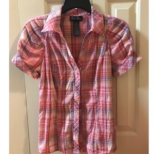Plaid cowgirl top